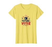 USA Kids Future Voter Patriotic Stars Elezione Grafica Maglietta, Donna, Limone, L
