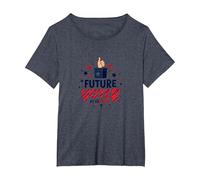 USA Kids Future Voter Patriotic Stars Elezione Grafica Maglietta, Donna Plus-Size, Pervinca, 1X