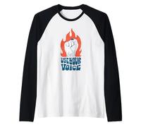 USA la Tua Voce - Empowerment Femminista Retro Design Maglia con Maniche Raglan