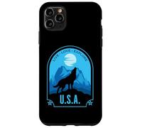 USA Live Love Explore Howling Wolf Design Custodia per iPhone 11 Pro Max