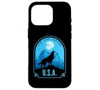 USA Live Love Explore Howling Wolf Design Custodia per iPhone 16 Pro