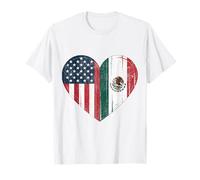 USA Messico Cuore Doppia Cittadinanza Maglietta