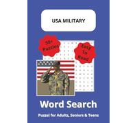 USA Military Word Search: Puzzle Book, Easy To Read, 110 Pages 55 Puzzles 6x9 Inch