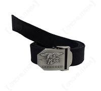 USA NAVY SIGILLO CINTURA - Nero AMERICAN MILITARY TELA FIBBIA COMBATTIMENTO