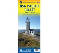 USA PACIFIC COAST WASHINGTON OREGON CALIFORNIA: 1:1000000