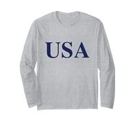USA Patriotic American Minimalist Simple Powerful Statement Maglia a Manica