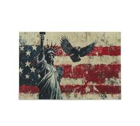USA Presidents Day Flag & Lady Liberty Jigsaw Puzzles Challenging and Educational Masterpieces Puzzle 500 Piecing