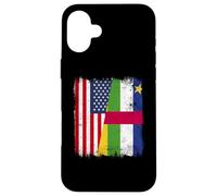 USA Repubblica Centrafricana Mezza bandiera American CAR Roots Custodia per iPhone 16 Plus