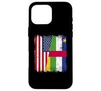 USA Repubblica Centrafricana Mezza bandiera American CAR Roots Custodia per iPhone 16 Pro Max