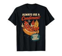 USA Sempre Un condimento Copri Il Tuo Wiener Funny Hot Dog Maglietta