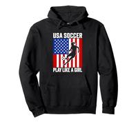 USA Soccer Gioca come una ragazza Passion Pride Felpa con Cappuccio
