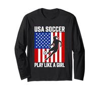 USA Soccer Gioca come una ragazza Passion Pride Maglia a Manica