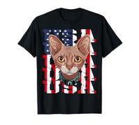 USA Sphynx Cat Bandiera americana Maglietta