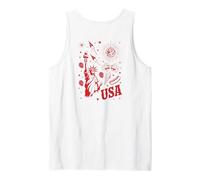 USA Statua della libertà Retro Party Icons Backprint Canotta