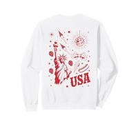 USA Statua della libertà Retro Party Icons Backprint Felpa