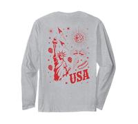 USA Statua della libertà Retro Party Icons Backprint Maglia a Manica
