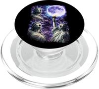 USA Statua della Libertà Ululando alla Luna Divertente PopSockets PopGrip per MagSafe