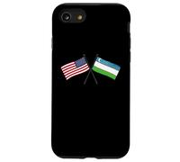 USA Uzbekistan Bandiere incrociate Amicizia Uzbeka americana Custodia per iPhone SE (2020) / 7/8
