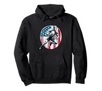 USA Vintage America Banner Fan Stati Uniti Bandiera Retro Felpa con Cappuccio