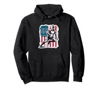 USA Vintage America Banner Fan Stati Uniti Bandiera Retro Felpa con Cappuccio