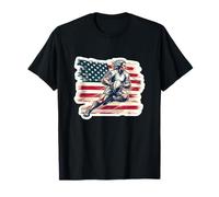 USA Vintage America Banner Fan Stati Uniti Bandiera Retro Maglietta