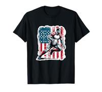 USA Vintage America Banner Fan Stati Uniti Bandiera Retro Maglietta