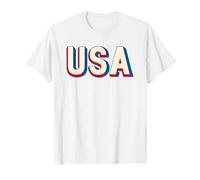 USA Vintage American Pride Retro Throwback Patriotic Maglietta