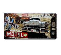 USA Vintage Metallo Latta Segni Route 66 Auto Numero Targa Placca Poster Asta