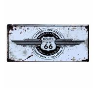 USA Vintage Metallo Latta Segni Route 66 Auto Numero Targa Placca Poster Asta