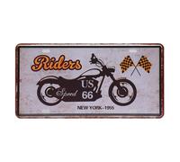 USA Vintage Metallo Latta Segni Route 66 Auto Numero Targa Placca Poster Asta