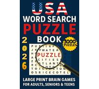 USA Word Search Puzzle Book - 3000 Geography Terms from Cities, States & Counties: Large Print Brain Games for Adults, Seniors & Teens