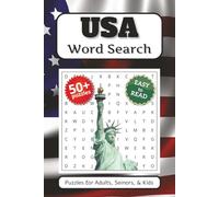 USA Word Search Puzzle Book: Word Searches with Easy to Read Print about America, The USA, American and More | 6x9 inches, 110 pages | 50+ Puzzles … Gifts for Vacations, Holidays and Relaxing