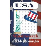 USA Word Search Puzzle Book: Word Searches with Easy to Read Print About USA, Landmarks, Cities and More | 6x9 inches, 110 pages | 50+ Puzzles ... Gifts for Vacations, Holidays, and Spare time