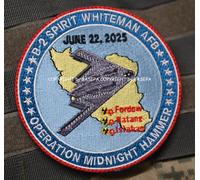 USAF B-2 Spirit Stealth Bomber Vêlkrö Patch: 6/22/2025 Funzionamento Blu Scuro