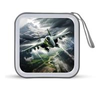USAF F-15 Eagle Thundering CD Case Holder Portatile 40 Capacità DVD Portafoglio Organizzatore di Immagazzinaggio per Auto Viaggi, Stile:, Taglia unica