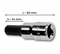 USAG 234 1/2'' N - Chiave a bussola per viti con esagono incassato 10x24 mm