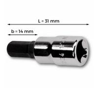 USAG 234 1/4'' N - Chiave a bussola per viti con esagono incassato 8x14 mm