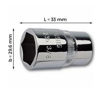 USAG 235 3/8'' E - Chiave a bussola con bocca esagonale 22 mm