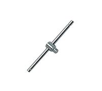 15226524 Leva a T con attacco quadro scorrevole in acciaio cromo L.200mm - 240 3