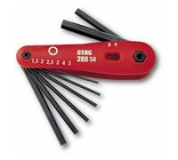Usag Serie di 8 chiavi a brugola 280 S8 maschio esagonale brunita con custodia
