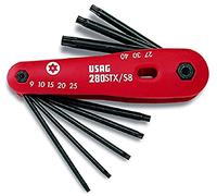 USAG 280 STX/S8 SET SERIE 8 CHIAVI MASCHIO PER VITI TORX TAMPER RESISTANT