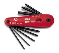 USAG 280 STX/S8 SET SERIE 8 CHIAVI MASCHIO PER VITI TORX TAMPER RESISTANT