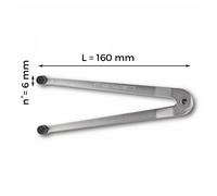 USAG 281 C - Chiave a compasso con naselli tondi 6 mm