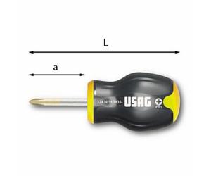 USAG 324 NPH - Giravite Corto impronta a croce PHILLIPS 1x35