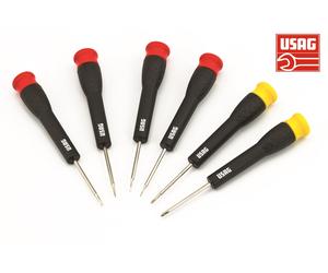 USAG 341 SH6 SERIE MICRO GIRAVITI DI PRECISIONE A CROCE E TAGLIO P. OCCHIALI EC
