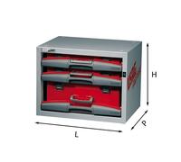 USAG 5000 A3 : Cassettiera con 2 valigette 5000 H1 e 1 5000 H2 ASPORTABILI