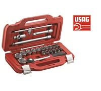 USAG 601 1/2 J22 SET KIT CHIAVI A BUSSOLA BUSSOLOTTI ESAGONALI CON CRICCHETTO DA