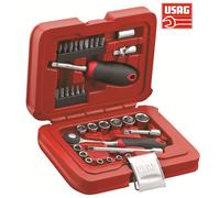 Cassetta Con Bussole Esagonali Ed Inserti Per Avvitatura (34 pz) USAG 6011/4 J34