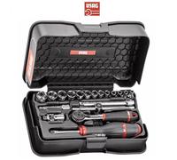USAG 606 1/4 EA SET CHIAVI A BUSSOLA ESAGONALI CRICCHETTO 19 PZ CASSETTA