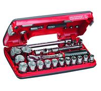 USAG 609 1/2 EB - Assortimento con cricchetto 1/2" in cassetta bimateriale con bussole esagonali (21 pz) 06090022